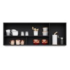 Armário Maya 150cm Preto Com Grafite - Vallisa Decor