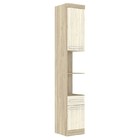 Armário Mesa de Cabeceira 2 Porta 197 Master Avelã Rústico/ár