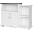 Armario Microondas Multiuso Cozinha Bebedouro Preto - Estilo