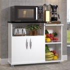 Armario Microondas Multiuso Cozinha Bebedouro Preto - Estilo