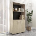 Armário Misto 02 Portas Pivotante Am1600mx-33 Nogueira Casabl