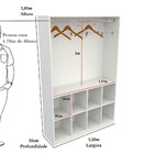 Armário Misto 1 20 (colmeia  Arara  Expositor  Loja  Organiza