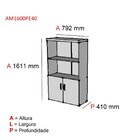 Armário Misto 2 Portas 3 Prateleiras Pivot Pe40