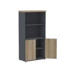 Armário Misto 2 Portas 3 Prateleiras Pivot Pe40 Noce Naturall