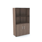 Armario Misto 2 Portas Pandin Maxxi - Walnut/preto