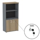 Armário Misto 2 Portas Pivotante 161,1x79,2cm Noce Naturalle/