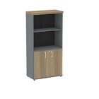 Armário Misto 2 Portas Pivotante 161,1x79,2cm Noce Naturalle/