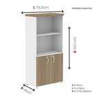 Armário Misto 2 Portas Pivotante 161,1x79,2cm Noce Nturalle/b