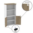 Armário Misto 2 Portas Pivotante 161,1x79,2cm Noce Nturalle/b