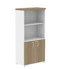 Armário Misto 2 Portas Pivotante 161,1x79,2cm Noce Nturalle/b