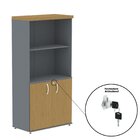 Armário Misto 2 Portas Pivotante 161,1x79,2cm Samba/grafito