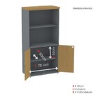 Armário Misto 2 Portas Pivotante 161,1x79,2cm Samba/grafito