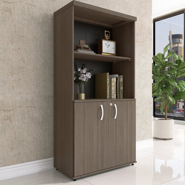 Armário Misto 2 Portas Pivotante 161,1x79,2cm Walnut