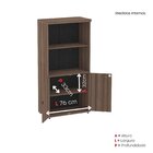 Armário Misto 2 Portas Pivotante 161,1x79,2cm Walnut