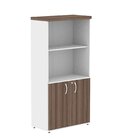 Armário Misto 2 Portas Pivotante 161,1x79,2cm Walnut/branco
