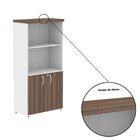 Armário Misto 2 Portas Pivotante 161,1x79,2cm Walnut/branco