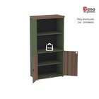 Armário Misto 2 Portas Pivotante 161,1x79,2cm Walnut/salvia