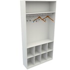 Armário Misto Colmeia Arara M14 100% Mdf Closet Loja Roupa