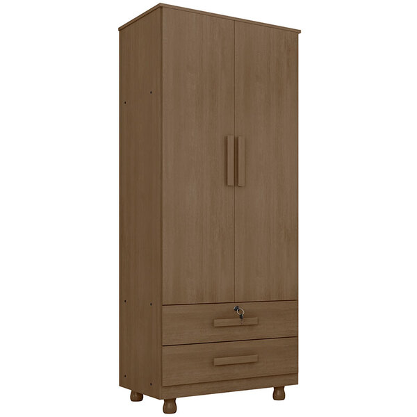 Armário Modena 2 Portas E 2 Gavetas – Móveis Lanza - Chocolate