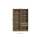 Armário Modulado 2300x1584x560 Linha Closets Adapt Nogueira