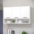 Armário Modulado Aéreo Branco Parede Para Cozinha 3 Portas
