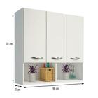 Armário Modulado Multiuso Branco C 3 Portas