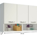 Armário Modulado Para Lavanderia Branco Multiuso C/ 3 Portas