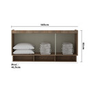 Armário Modulado Ponte Queen 3 Portas Com Nicho 165cm Slim Lu