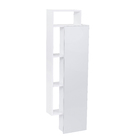 Armario Modular  Lateral Suspenso Capri 124x40x0,155Cm Branco   Darabas Agardi