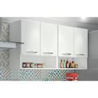 Armário Módulo Aéreo Suspensor Branco Brilho 4 Portas