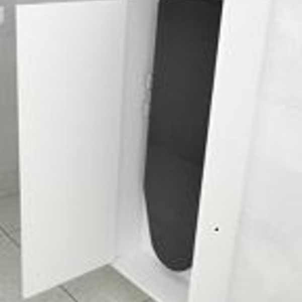 Armário Móvel Em Mdf Branco Para Lavanderia Com Tábua De Pass