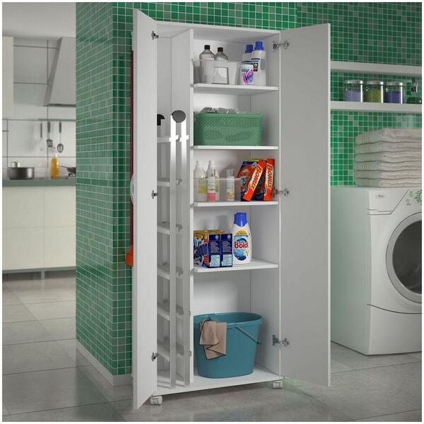 Armário Móvel Para Área De Serviço Branco Multiuso