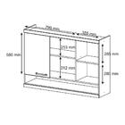 Armário Multimóveis Sicília 120cm Com Nicho 5125 Argila/branco