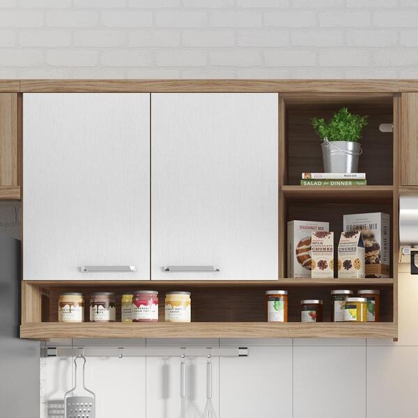 Armário Multimóveis Sicília 120cm Com Nicho 5125 Argila/branco