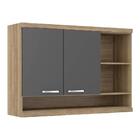 Armário Multimóveis Sicília 120cm Com Nicho 5125 Argila/grafi