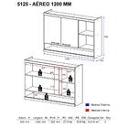 Armário Multimóveis Sicília 120cm Com Nicho 5125 Argila/grafi