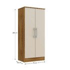 Armário Multiuso 02 Portas E 03 Prateleiras Atlântica Nature/