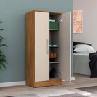 Armário Multiuso 02 Portas E 03 Prateleiras Atlântica Nature/