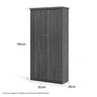 Armário Multiuso 02 Portas Línea Cinza