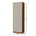 Armário Multiuso 02 Portas Office Freijó/off White J&a Móveis