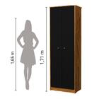 Armário Multiuso 02 Portas Office Freijó/preto J&a Móveis