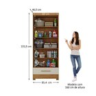 Armário Multiuso 100% Mdf 2 Portas 1 Gaveta Smart Espresso Mó