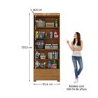 Armário Multiuso 100% Mdf 2 Portas 1 Gaveta Smart Espresso Mó