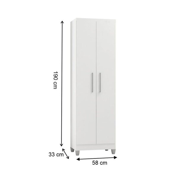 Armário Multiuso 190cm X 58cm Dalila Branco | Leroy Merlin