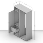 Armário Multiuso 1 Porta 1 Gaveta E Suporte Para Bicicleta Ne