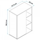 Armário Multiuso 1 Porta 2 Prateleiras Branco Bmu 121 - Brv M