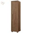Armário Multiuso 1 Porta 4 Prateleiras 100% Mdf Delta Castanho