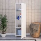 Armário Multiuso 1 Porta 4 Prateleiras Aracaju Politorno Bran