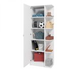 Armário Multiuso 1 Porta 4 Prateleiras Brv Móveis Branco