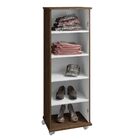 Armário Multiuso 1 Porta 4 Prateleiras Olinda Arte Móveis Ipê